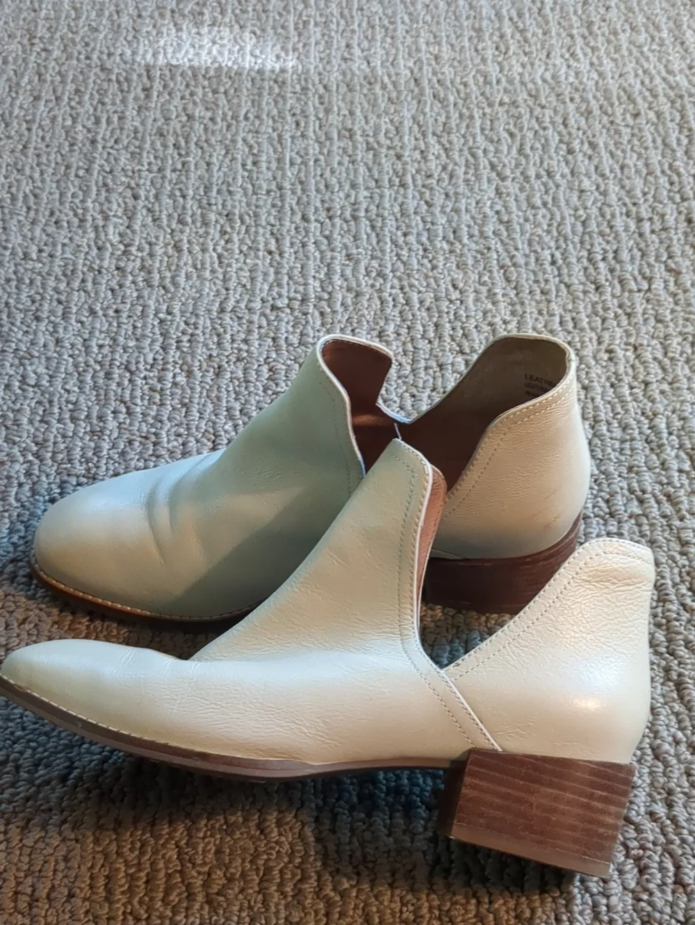 Seychelles Of Los Angeles Cream Leather Boots